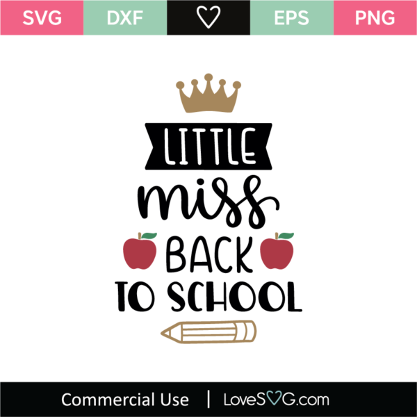Litlle Miss Back To School SVG Cut File - Lovesvg.com
