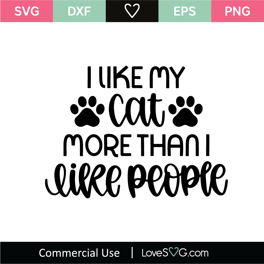 Cricut File SVG I am not a cat person I just love my cat