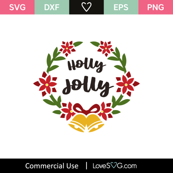 Holly Jolly - Lovesvg.com