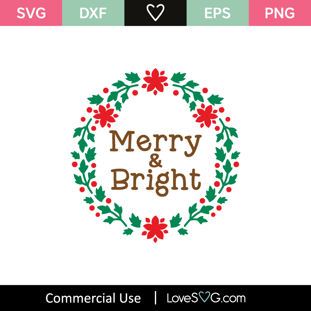 Merry and Bright - Lovesvg.com