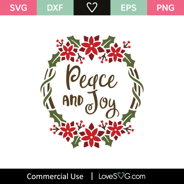 Peace And Joy - Lovesvg.com