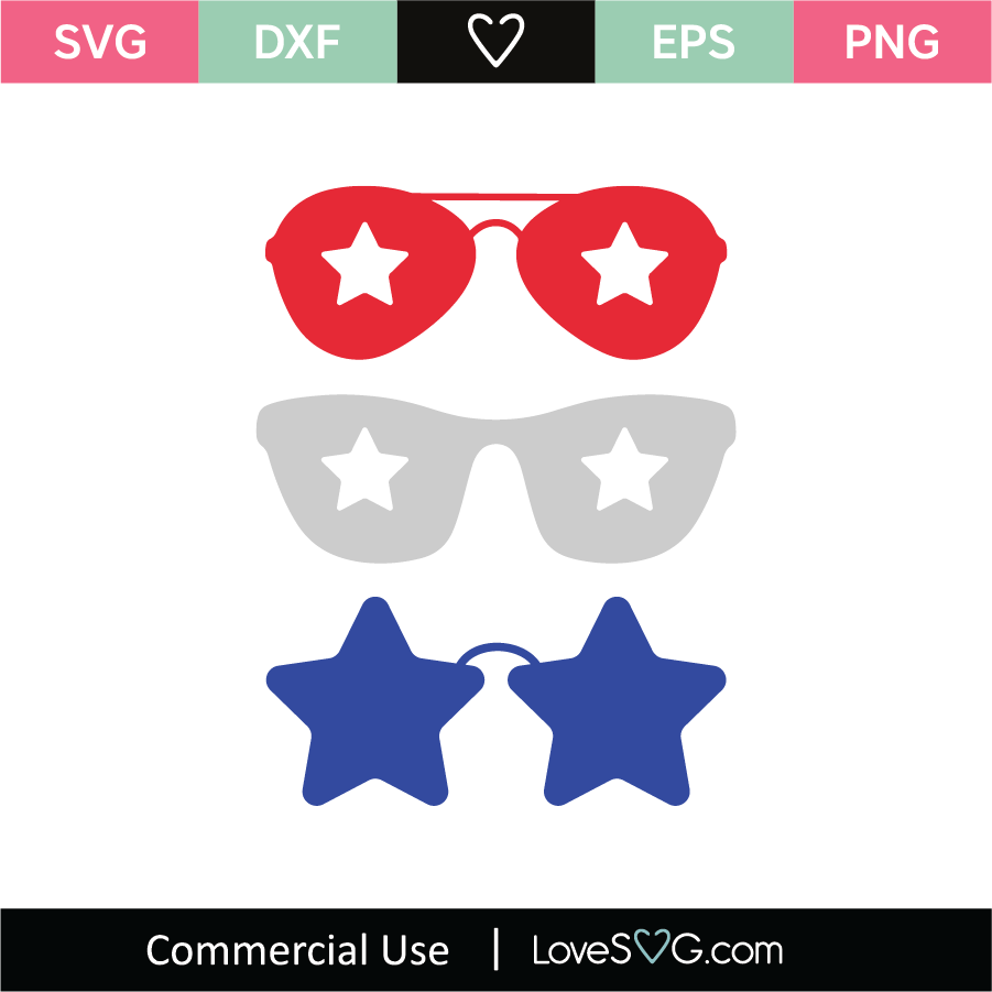 4th of July Glasses SVG Cut File - Lovesvg.com
