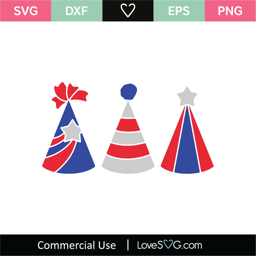 4th of July Hats SVG Cut File 02 - Lovesvg.com
