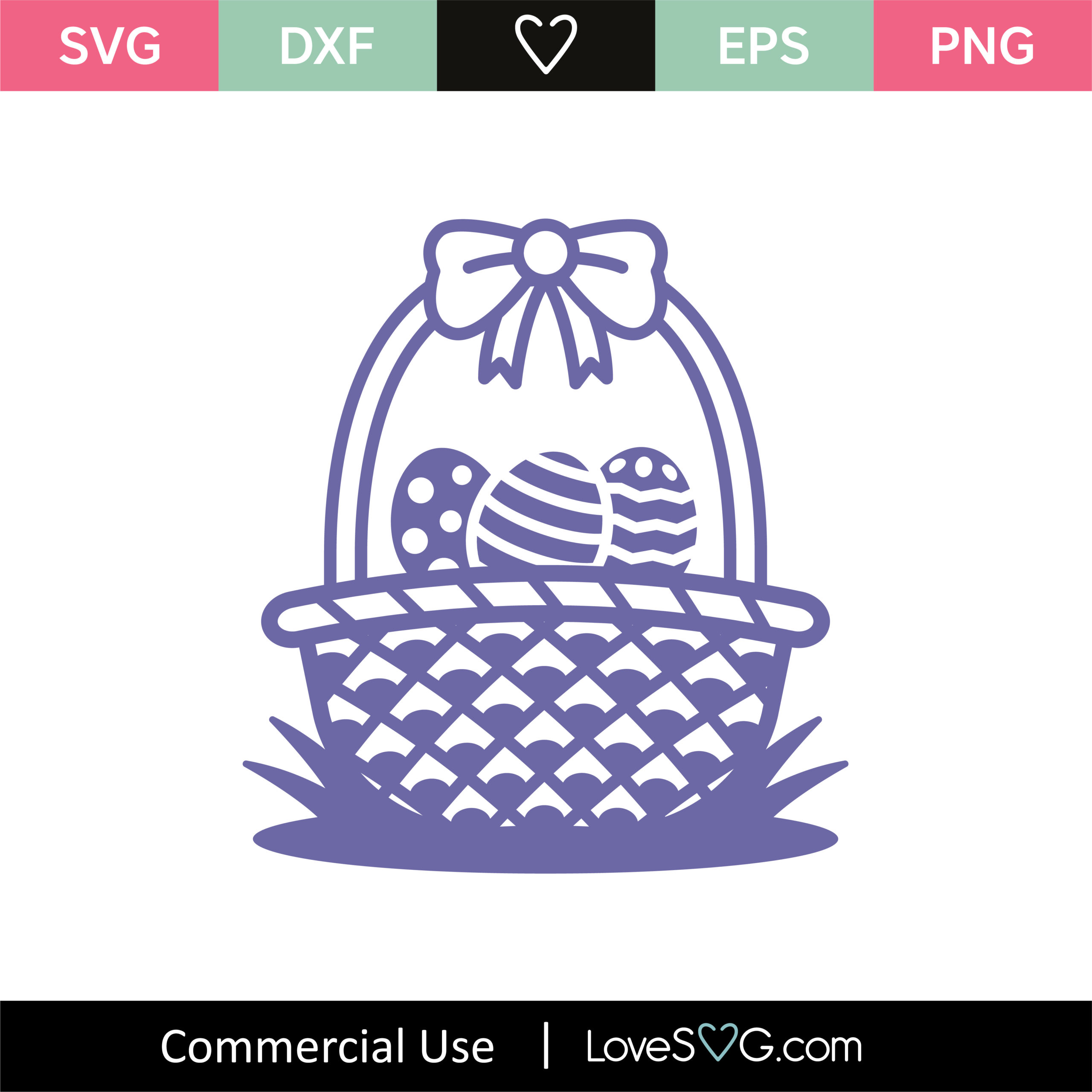 Easter Basket SVG Cut File - Lovesvg.com