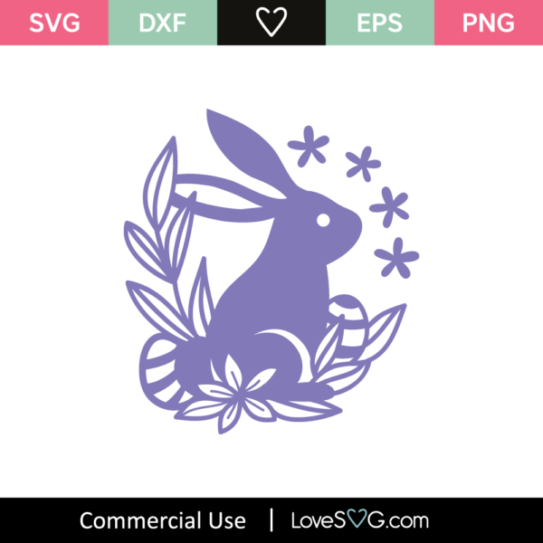 Easter Rabbit SVG Cut File - Lovesvg.com