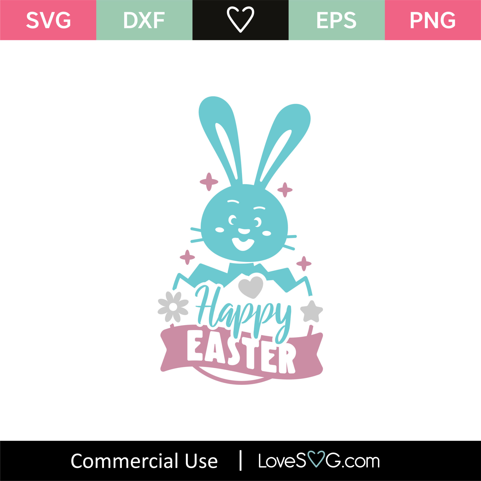 Happy Easter SVG Cut File - Lovesvg.com