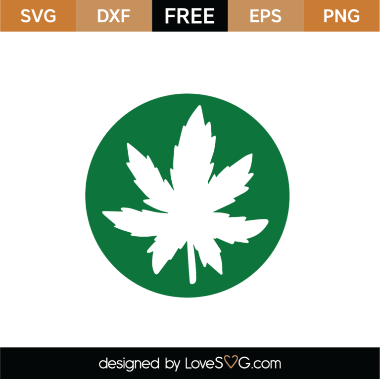 Cannabis Leaf Outline Svg Cut File Svg Lovesvg