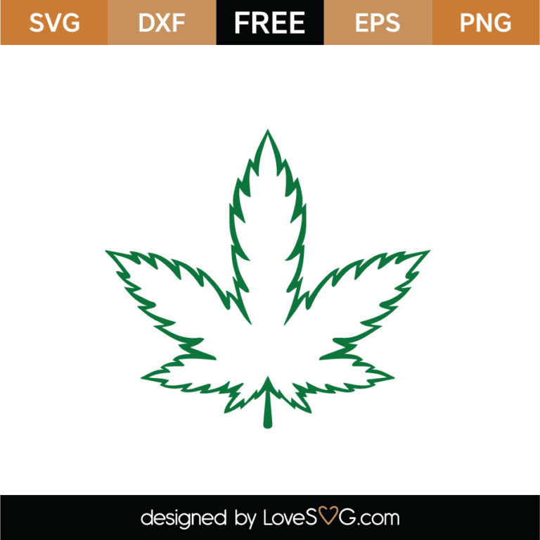 Cannabis Leaf Outline Svg Cut File Svg Lovesvg - vrogue.co