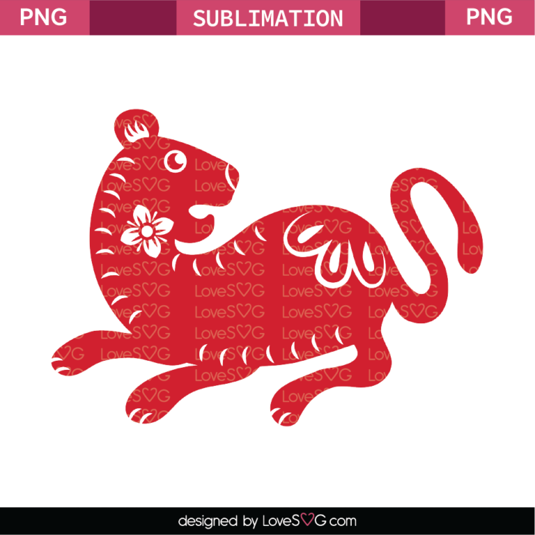 Chinese character tiger with new year greeting stock illustration Chinese Tiger Sublimation File - Lovesvg.com