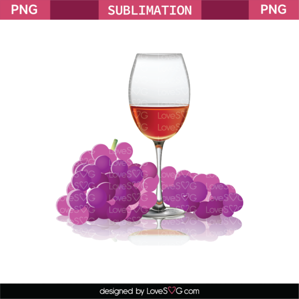 Grape Wine Sublimation File.png - Lovesvg.com