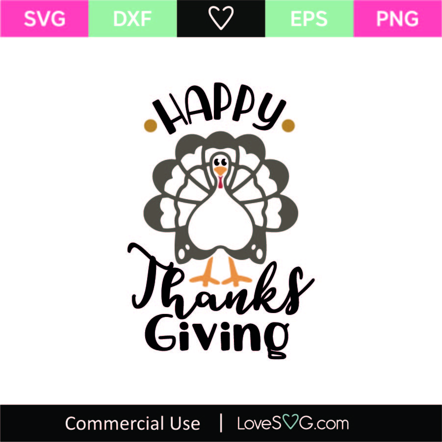 Happy Thanksgiving SVG Cut File - Lovesvg.com