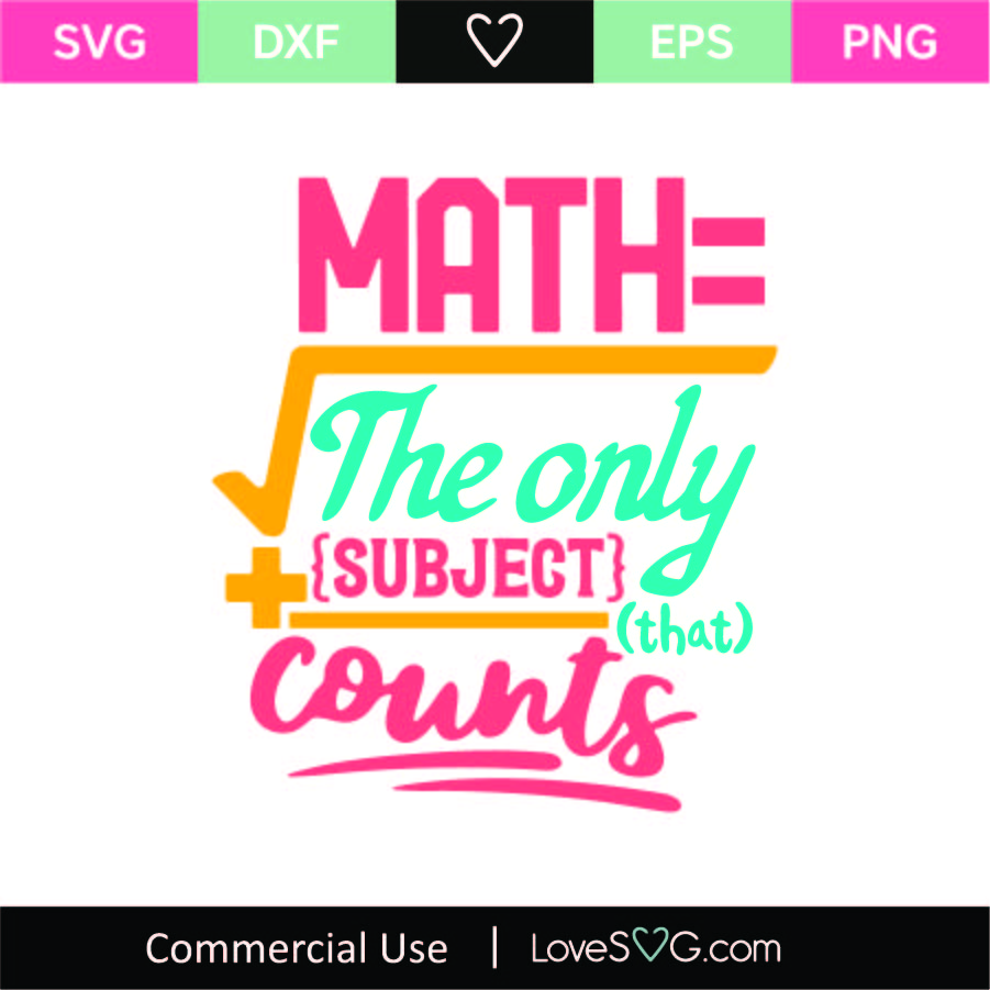 Free Math SVG Cut Files | Lovesvg.com