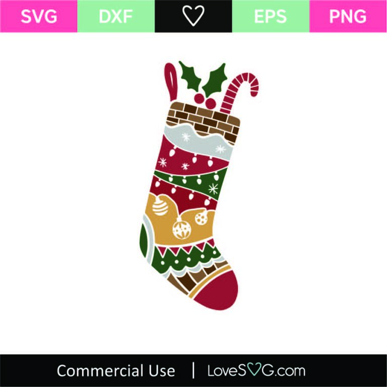 Christmas Sock SVG Cut File - Lovesvg.com