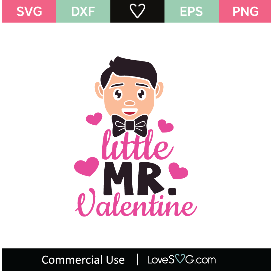 Little Mr Valentine SVG Cut File - Lovesvg.com