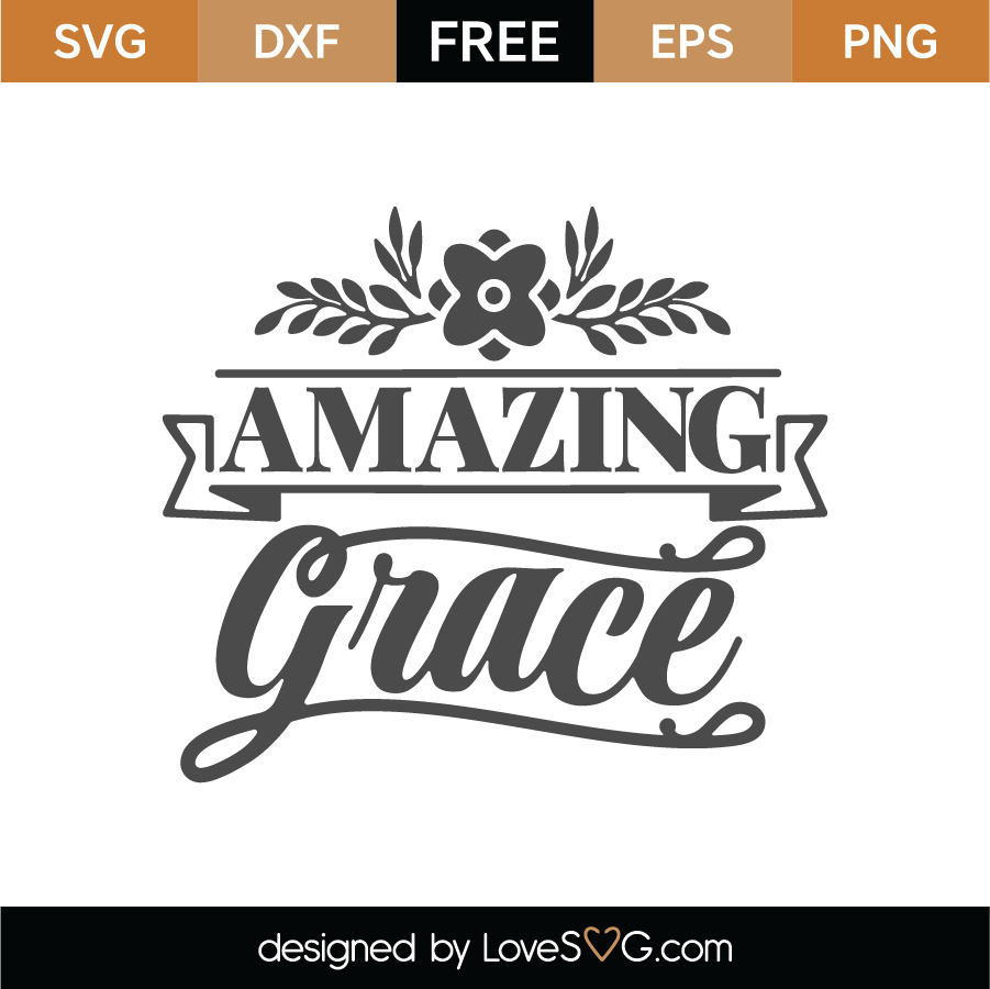 Amazing Grace Heart Svg