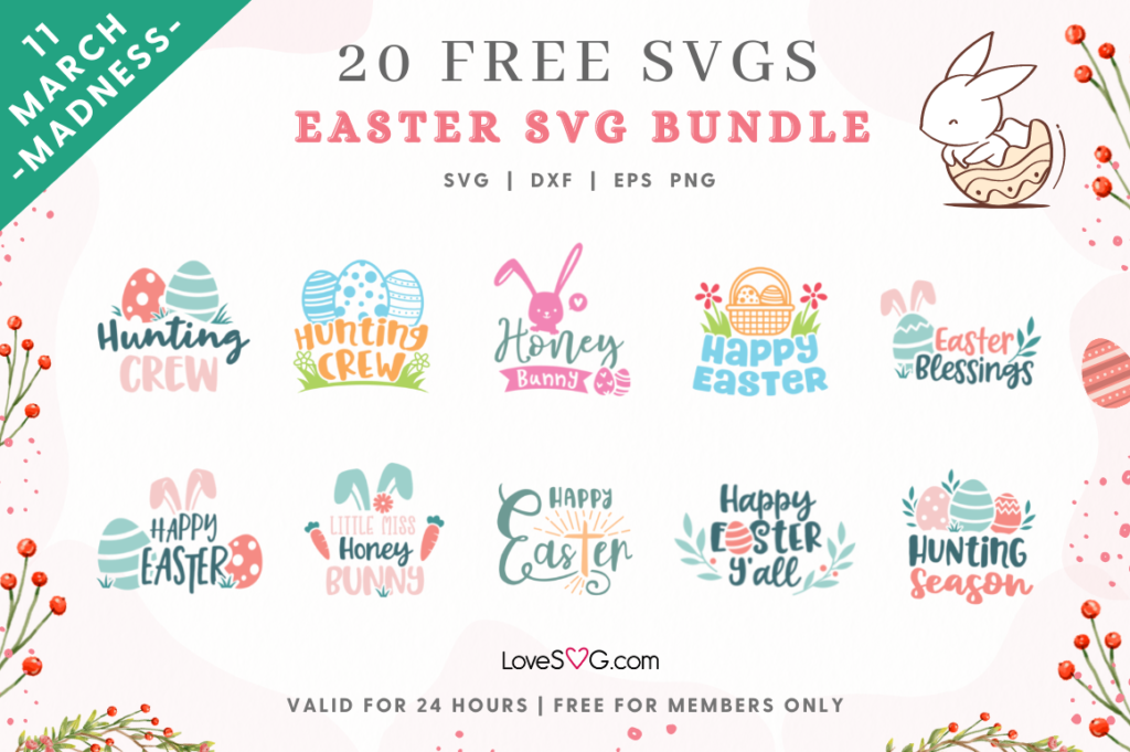 FREE Easter March Madness Bundle (20 Free SVGs) 11-03-2022 - Lovesvg.com