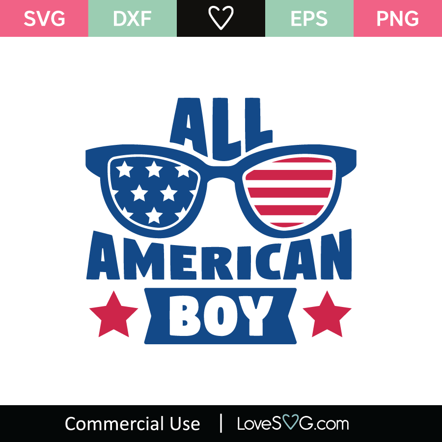 All American Boy SVG Cut File - Lovesvg.com