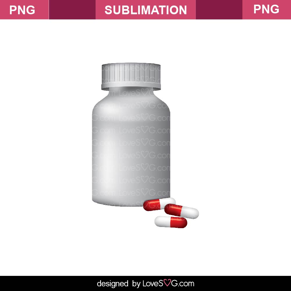 Pills Bottle Sublimation File - Lovesvg.com