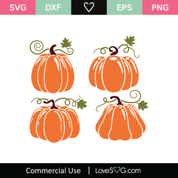 Autumn Pumpkins 5 SVG Cut Files - Lovesvg.com