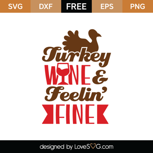 FREE Thanksgiving Turkey SVG Cut File - Lovesvg.com