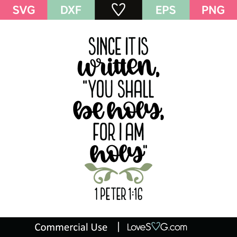 Bible Verses SVG Cut File (1 Peter 1-16) - Lovesvg.com