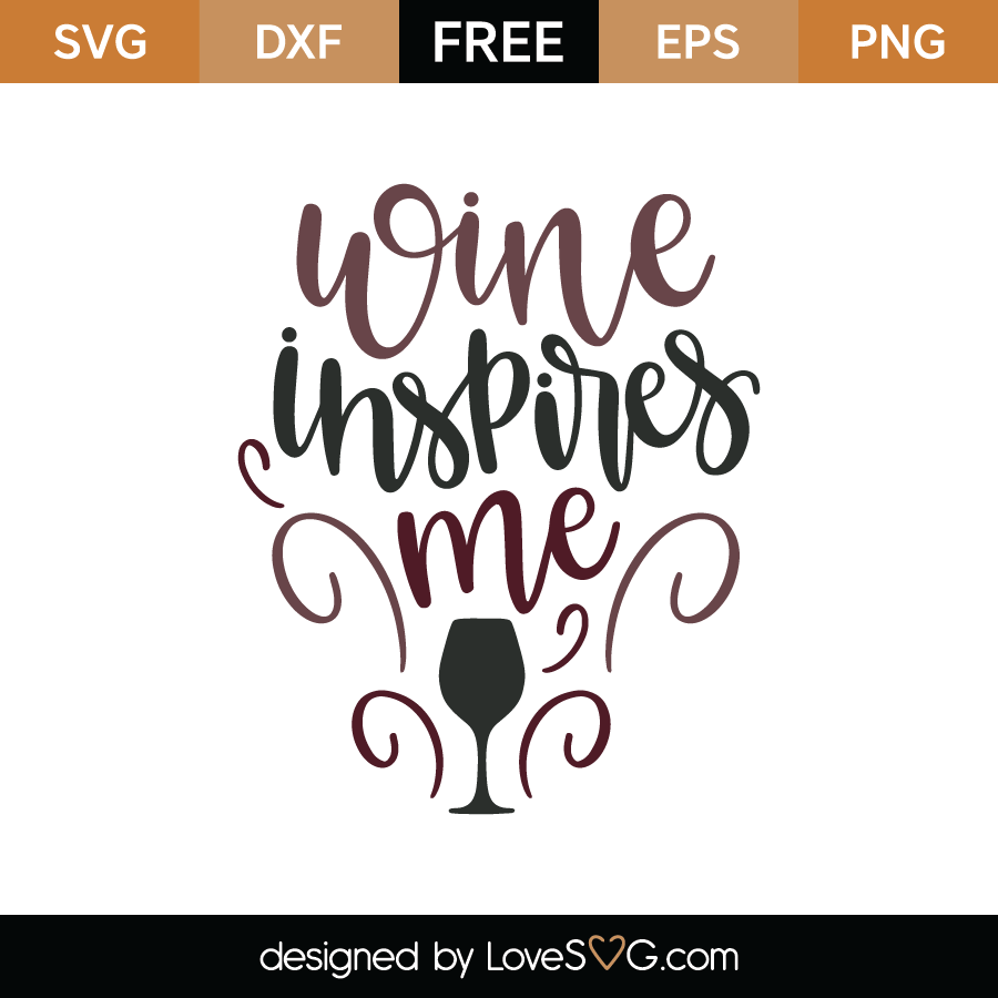 FREE Valentine and Wine SVG Cut file - Lovesvg.com