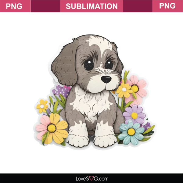 https://lovesvg.com/wp-content/uploads/2023/03/Puppy-With-Spring-Flowers.png